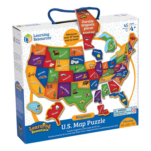 Magnetic US Map Puzzle - Box